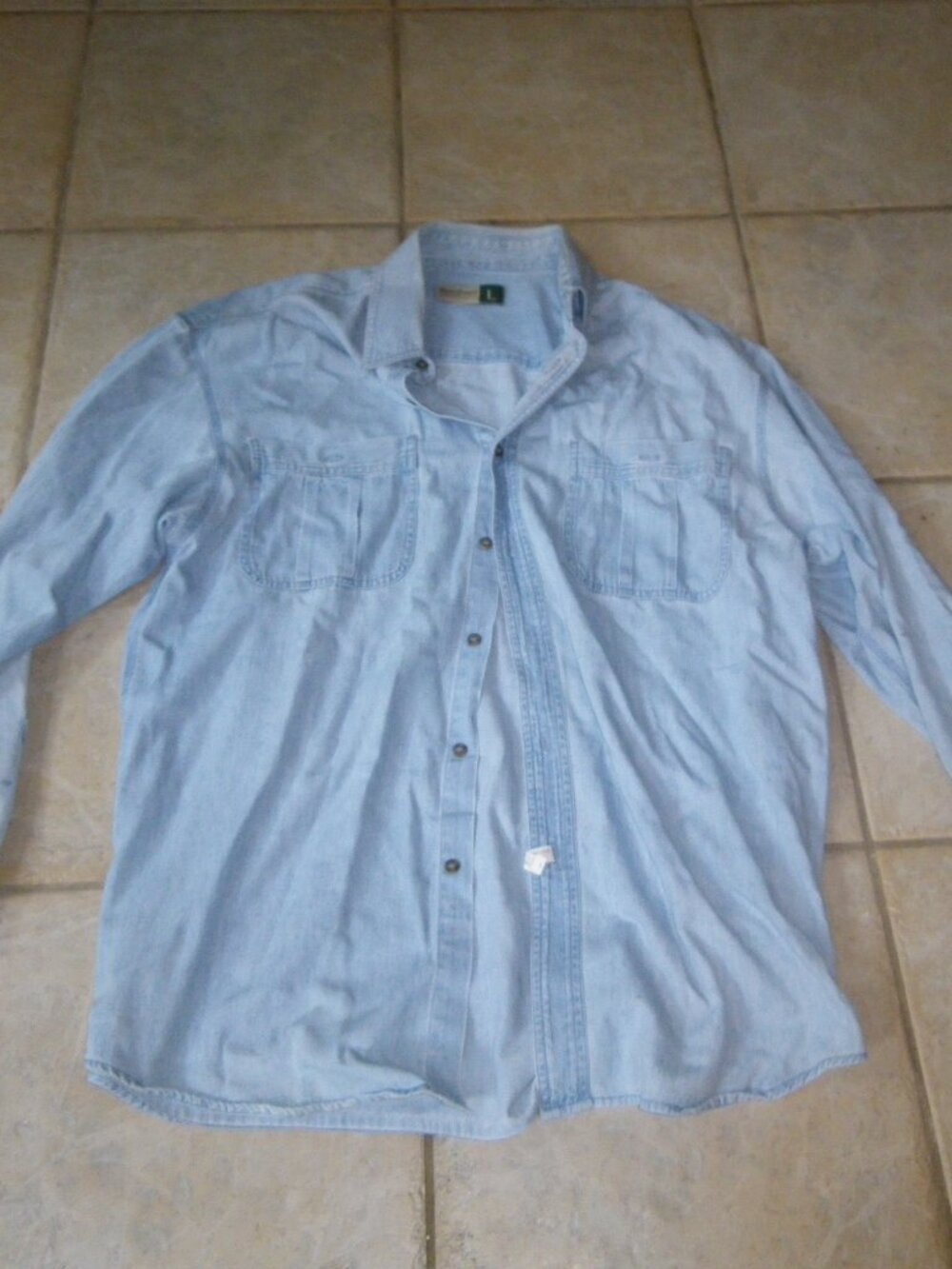 Vintage Men’s Wear Guard 100% Cotton Denim Soft Button Up Casual Shirt